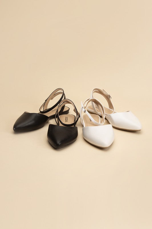 LINDEN ANKLE STRAP FLATS