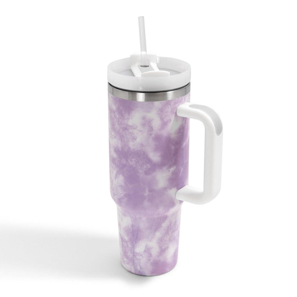 Tie Dye 40oz Tumbler W/ Handle