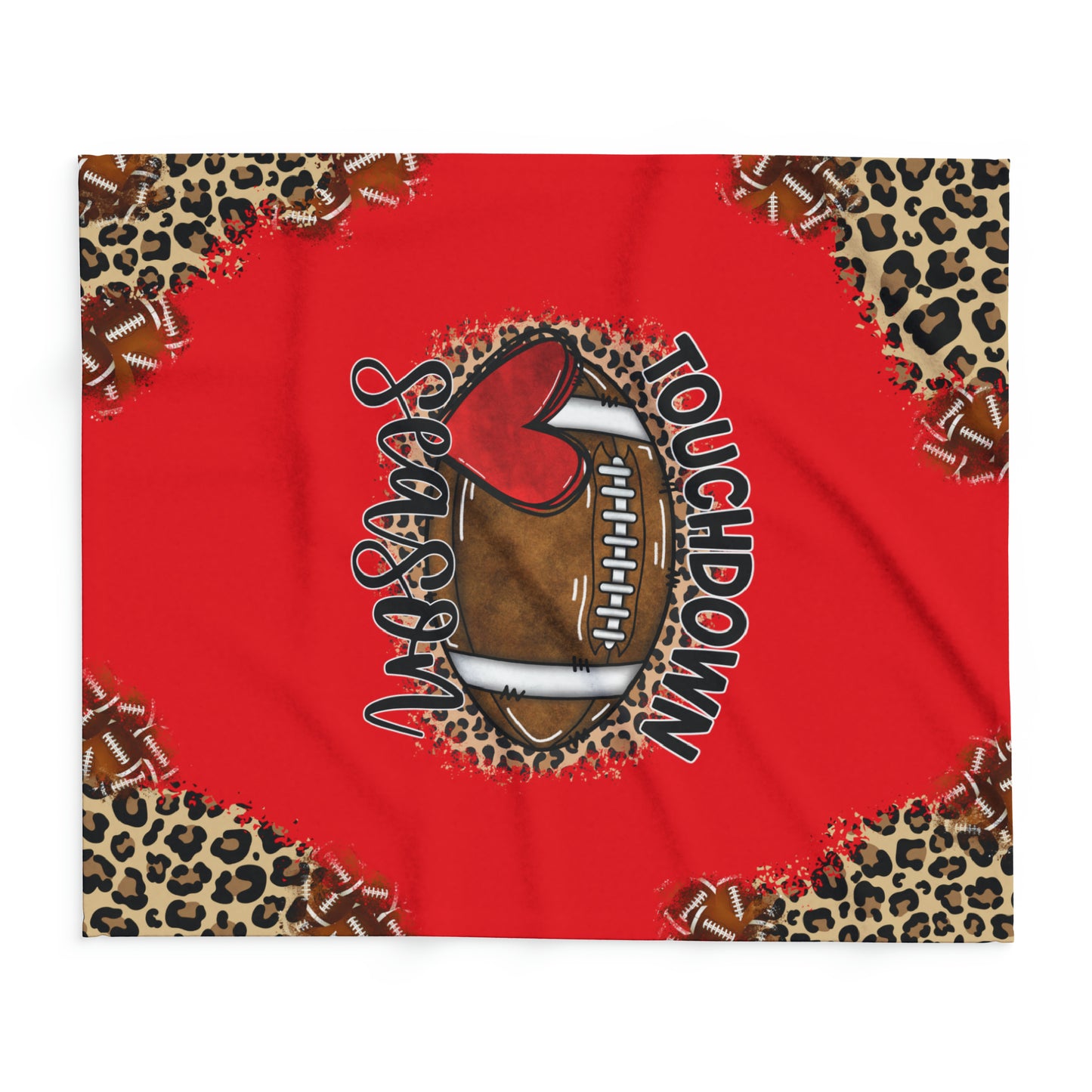 Leopard Football Touchdown Season Arctic Fleece Blanket