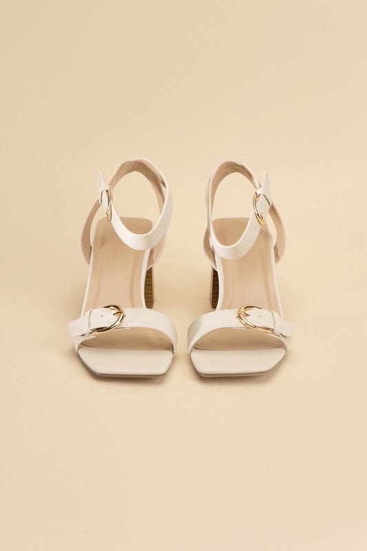 TREATY BUCKLE SANDAL HEELS