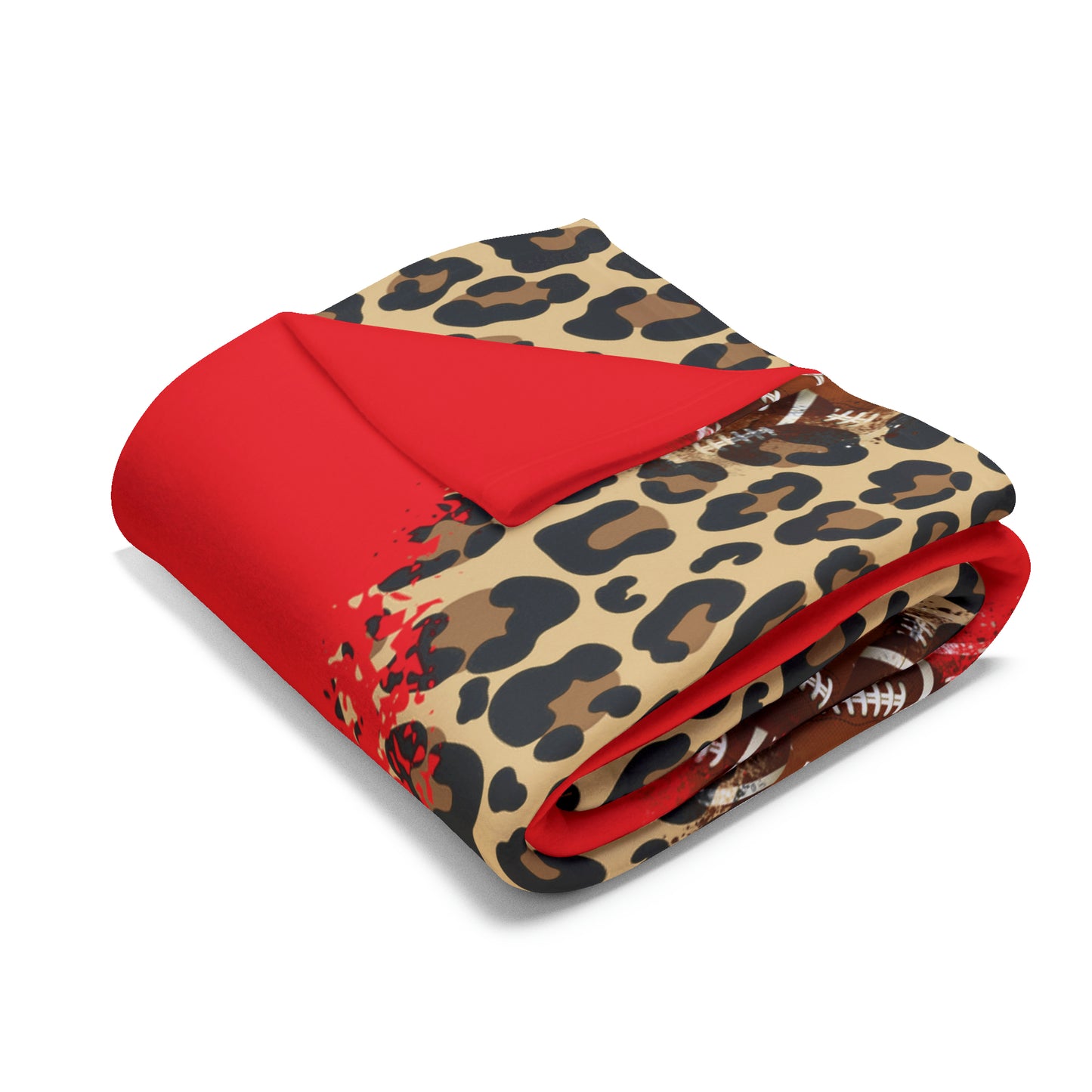 Leopard Football Touchdown Season Arctic Fleece Blanket