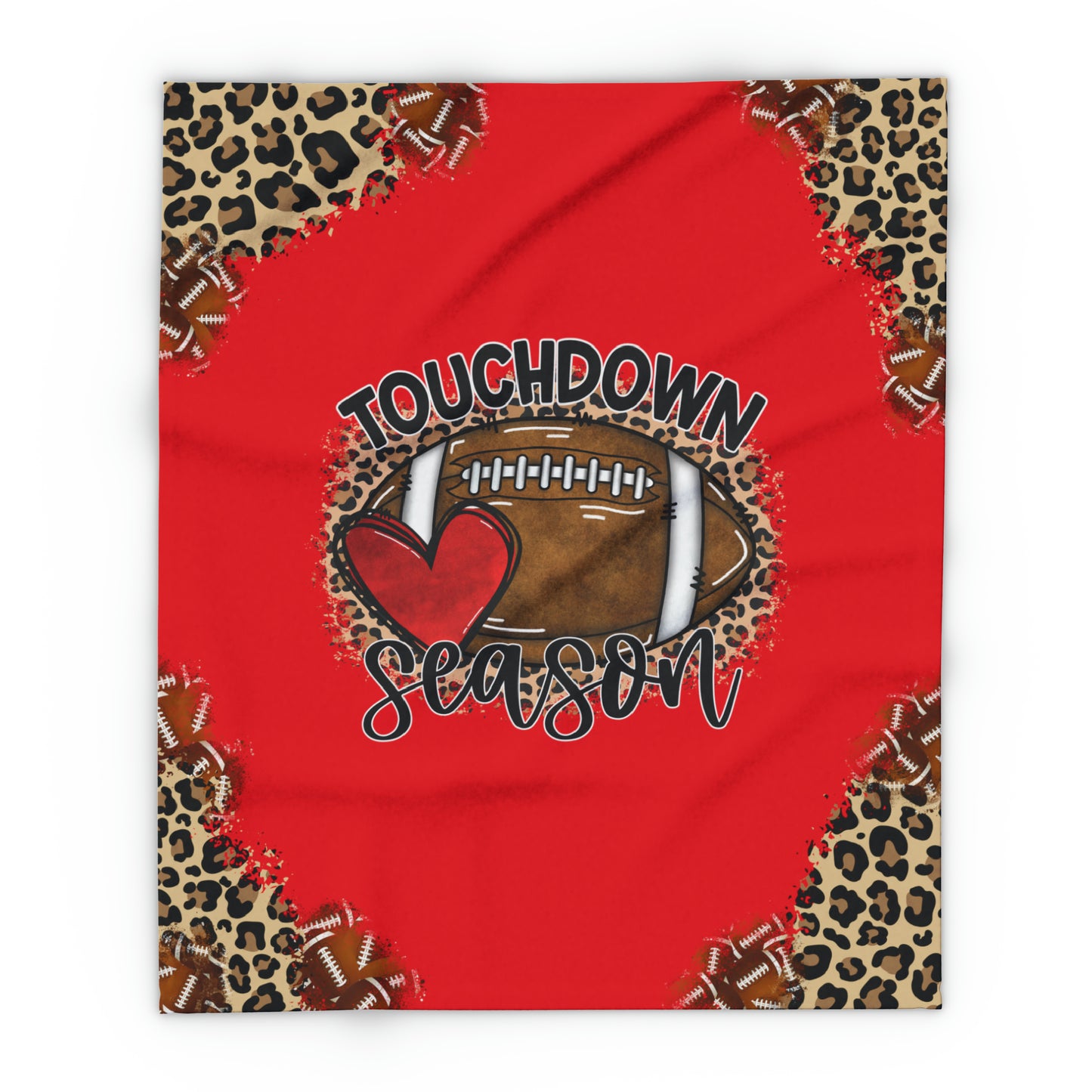 Leopard Football Touchdown Season Arctic Fleece Blanket
