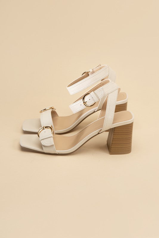 TREATY BUCKLE SANDAL HEELS