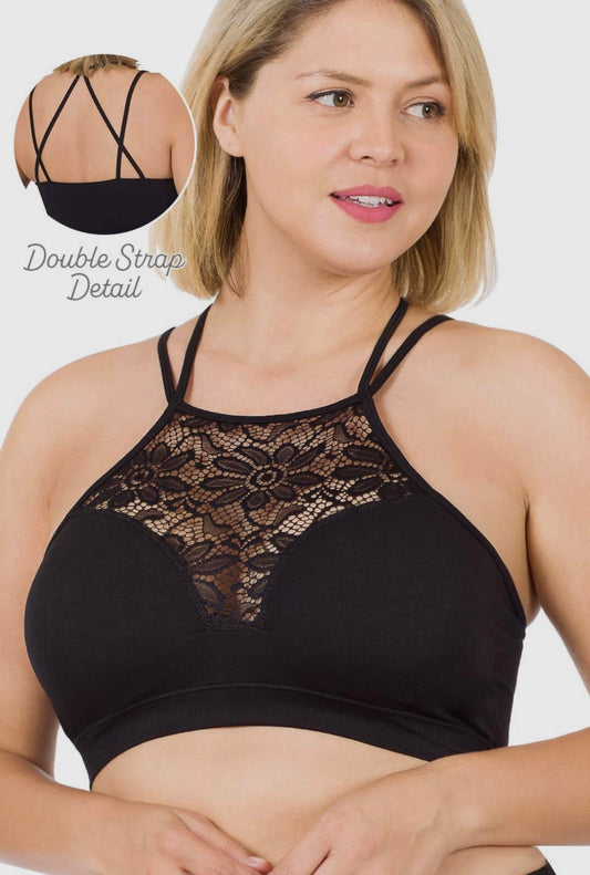 Lace Detailed Bralette- Curvy