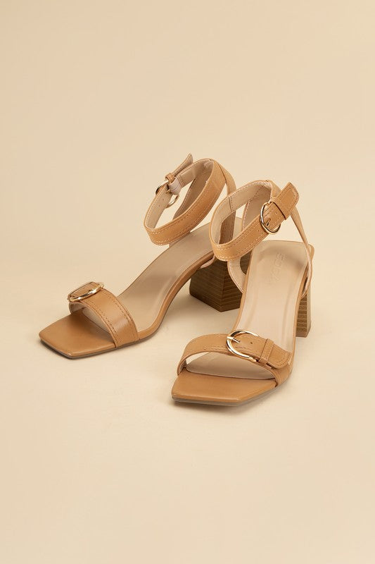 TREATY BUCKLE SANDAL HEELS