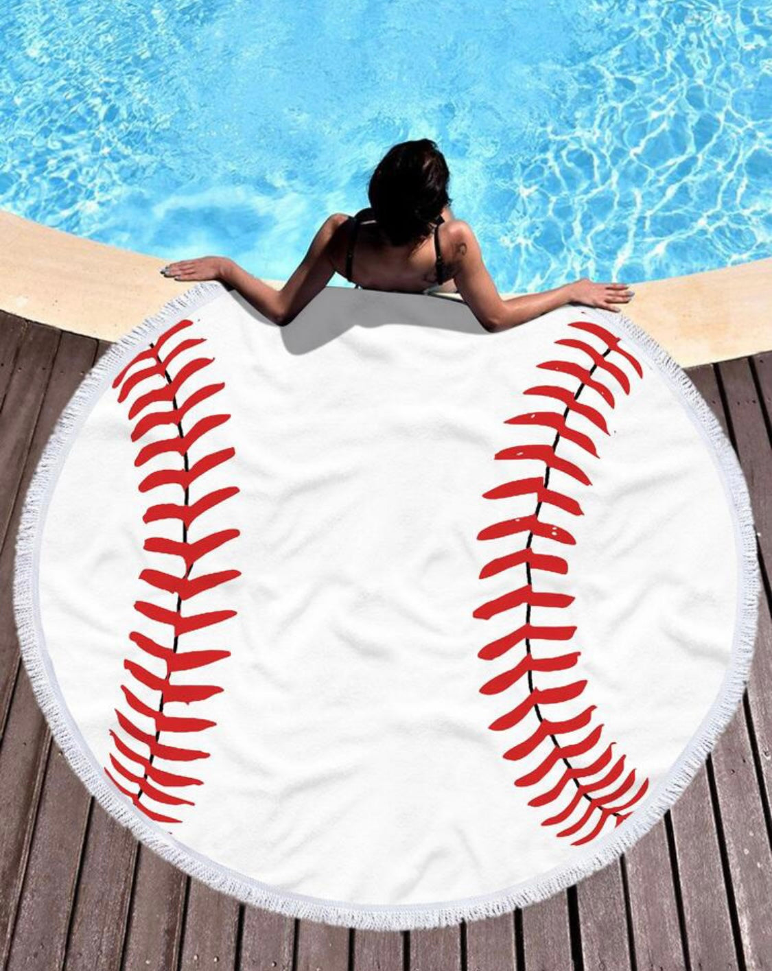 Big Round Fringed Microfiber Beach Towels