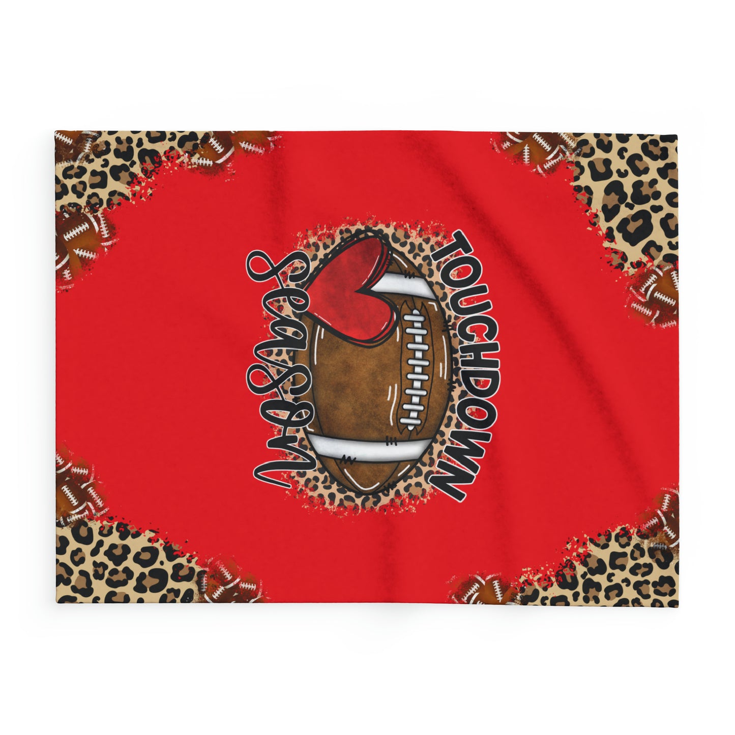 Leopard Football Touchdown Season Arctic Fleece Blanket