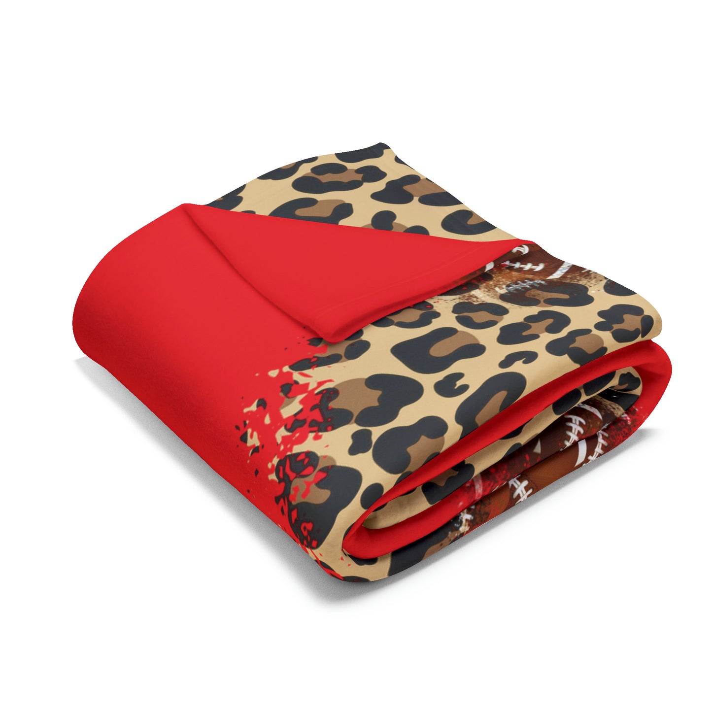 Leopard Football Touchdown Season Arctic Fleece Blanket