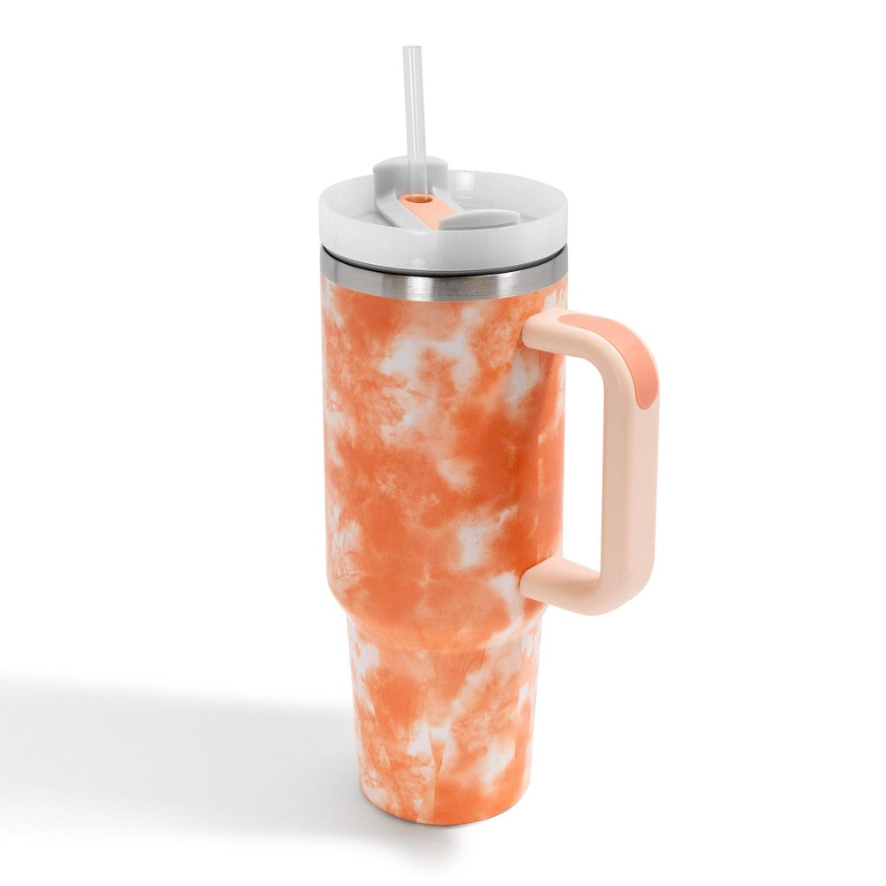 Tie Dye 40oz Tumbler W/ Handle