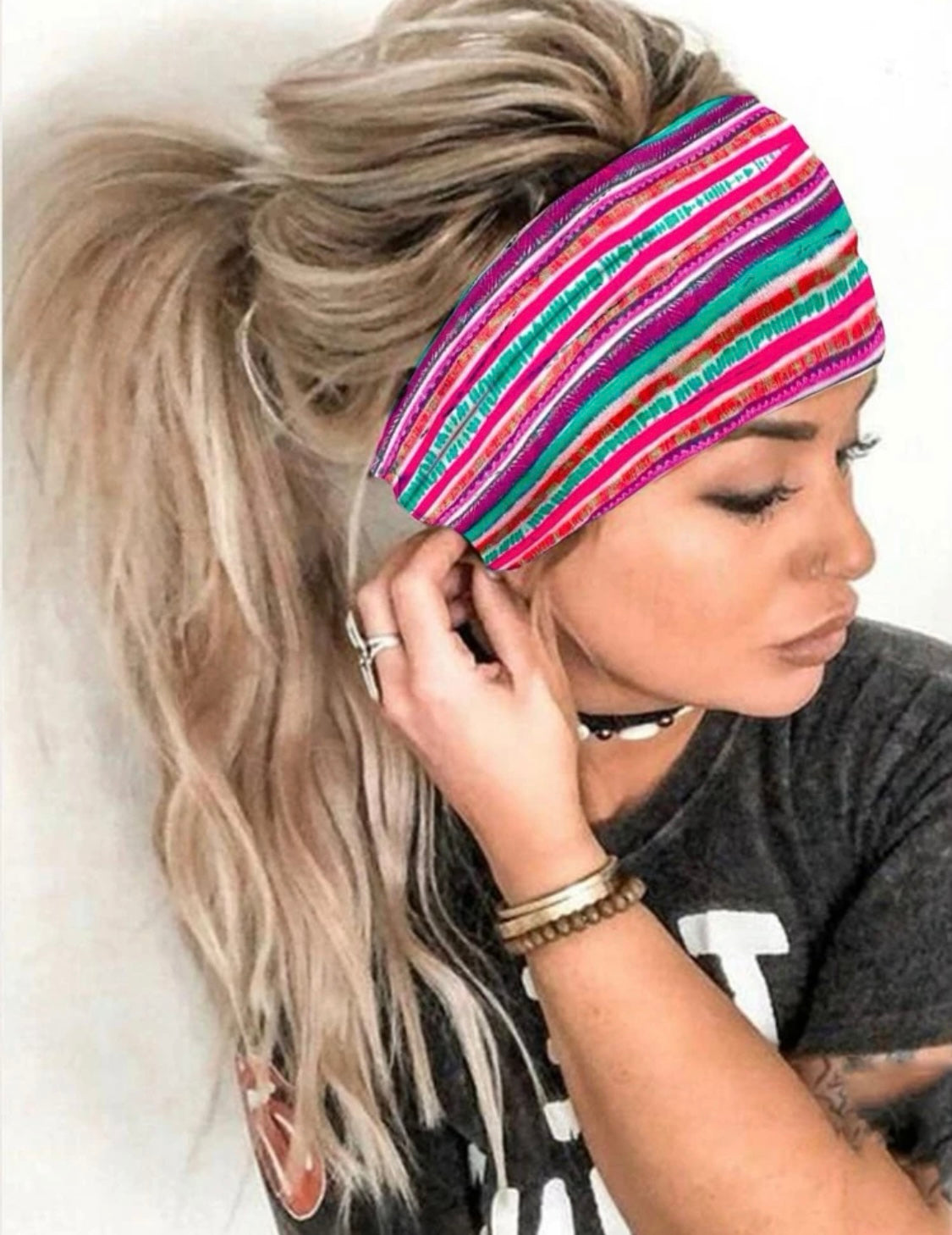 Striped Yoga Headbands