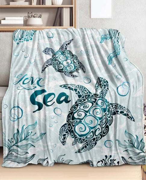 Sea Turtle Throw Blanket