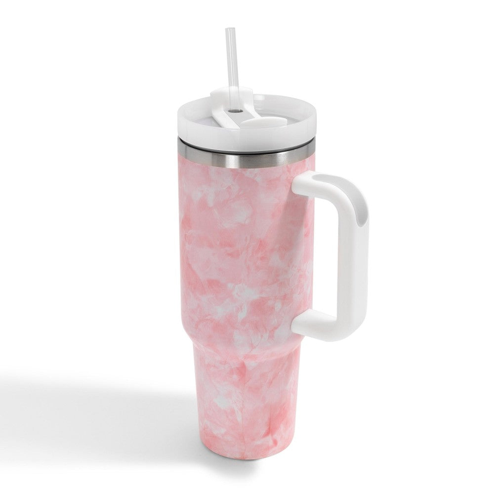 Tie Dye 40oz Tumbler W/ Handle