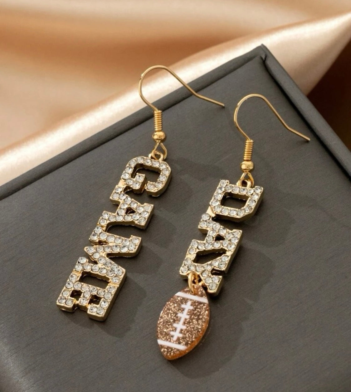 Game Day Football Drop Earrings