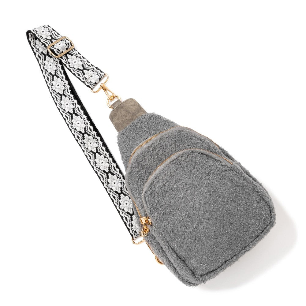 Sherpa Crossbody Sling Bag With Guitar Strap