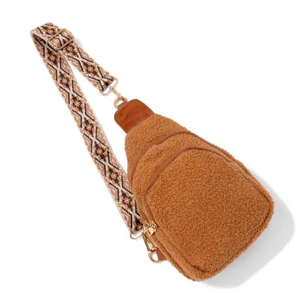 Sherpa Crossbody Sling Bag With Guitar Strap