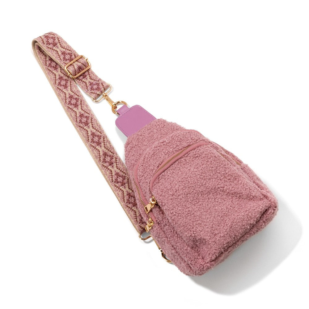 Sherpa Crossbody Sling Bag With Guitar Strap
