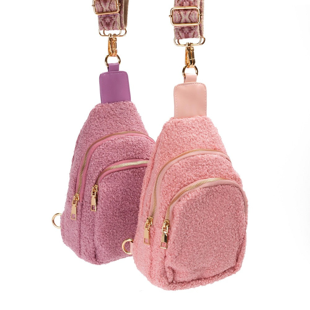 Sherpa Crossbody Sling Bag With Guitar Strap