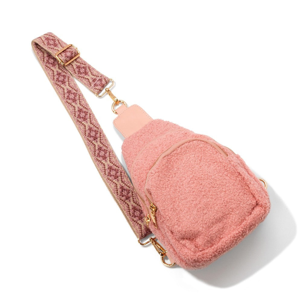 Sherpa Crossbody Sling Bag With Guitar Strap