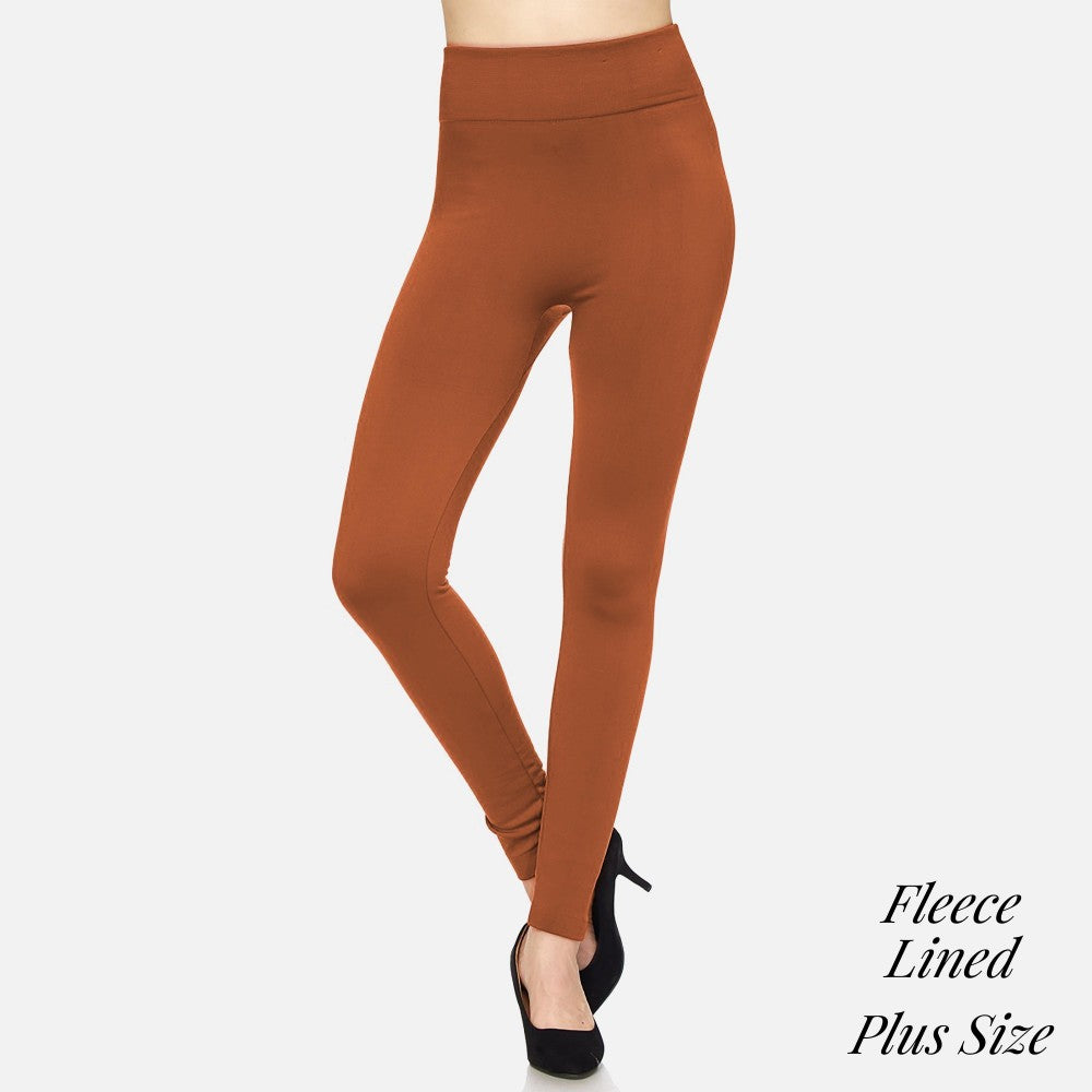 Full Size Run Seamless Fleece Lined Leggings