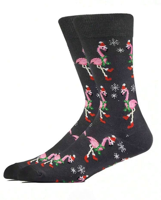 Flamingo Christmas Socks