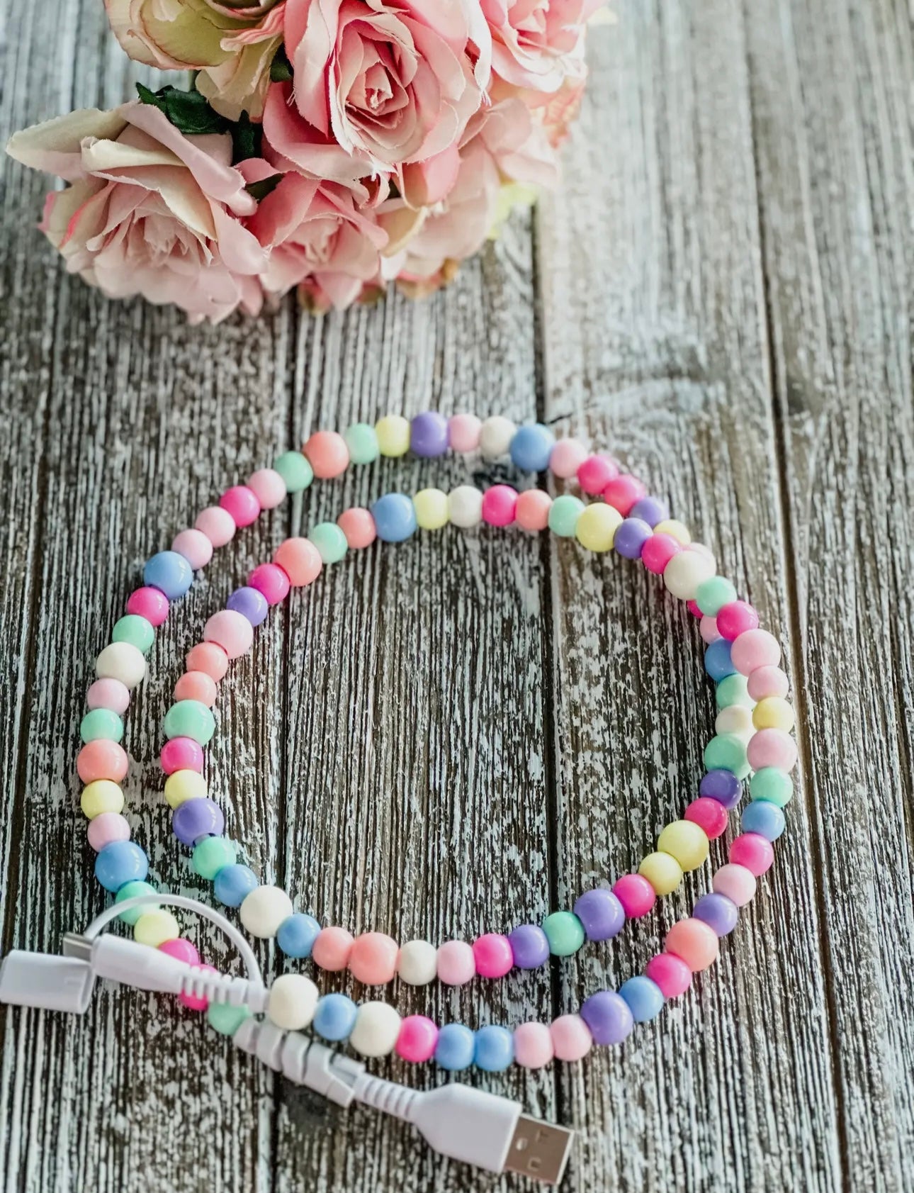 Trendy Beaded 2 in 1 Phone Chargers