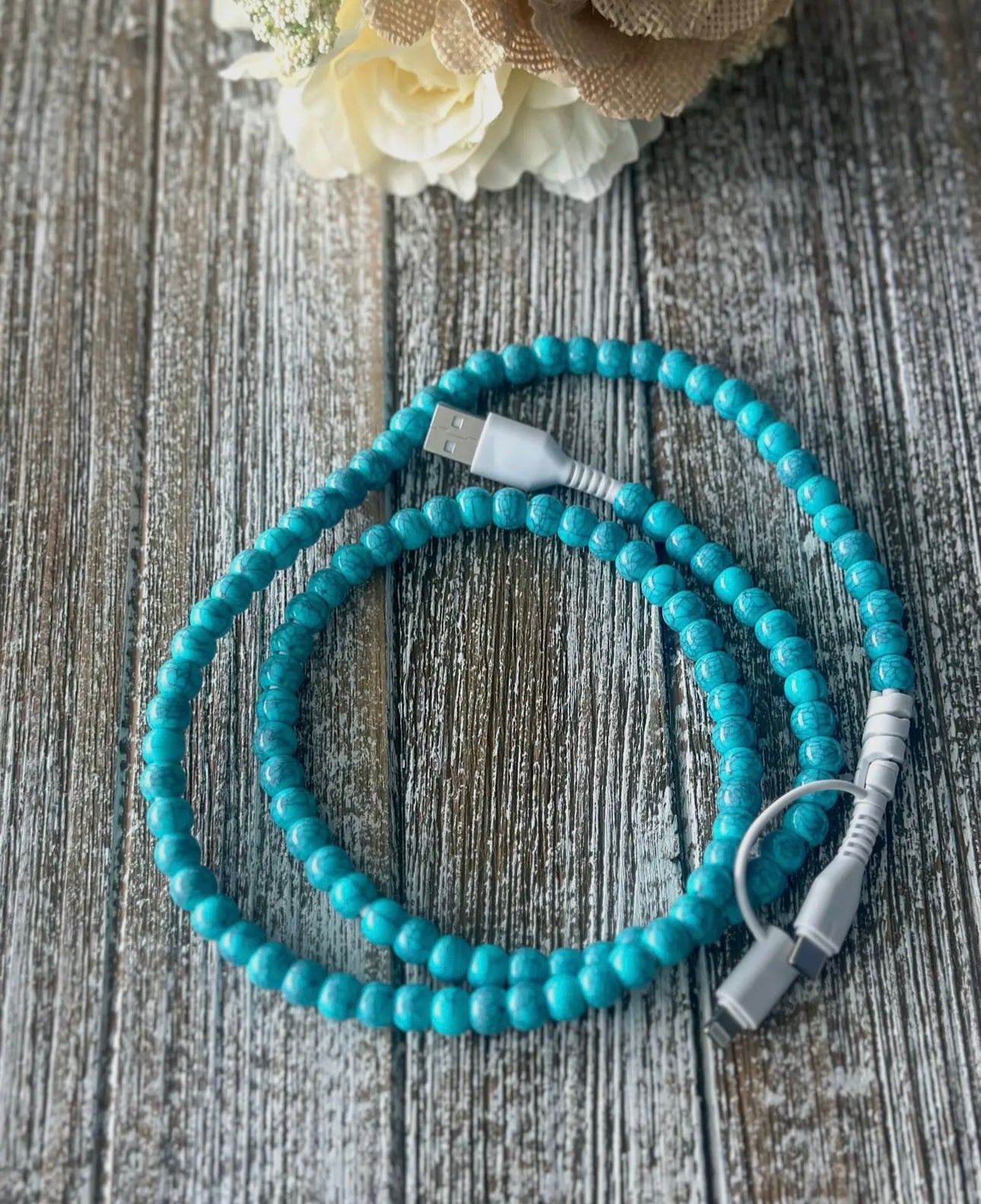 Trendy Beaded 2 in 1 Phone Chargers