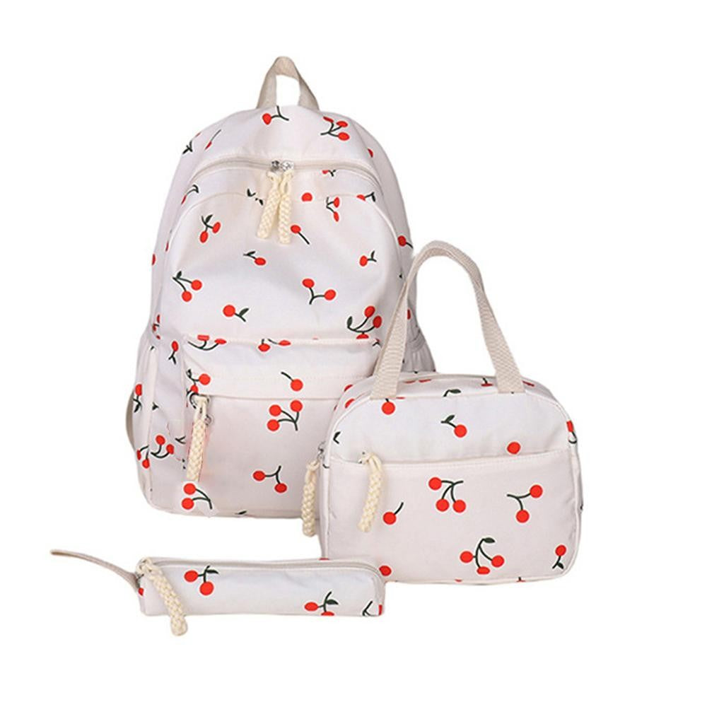 Cherry Print Backpack Sets