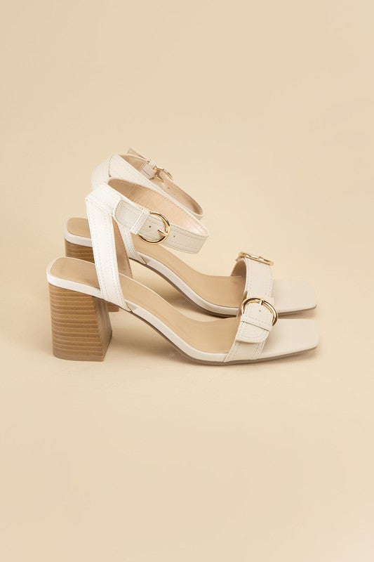 TREATY BUCKLE SANDAL HEELS