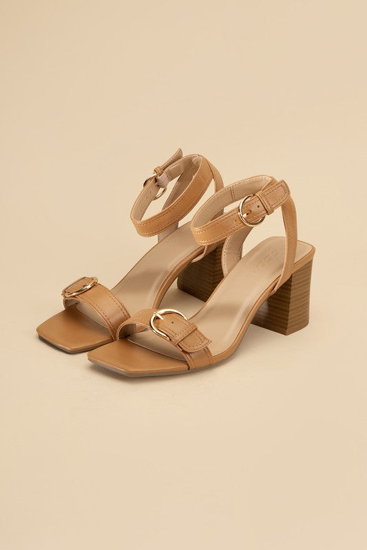 TREATY BUCKLE SANDAL HEELS