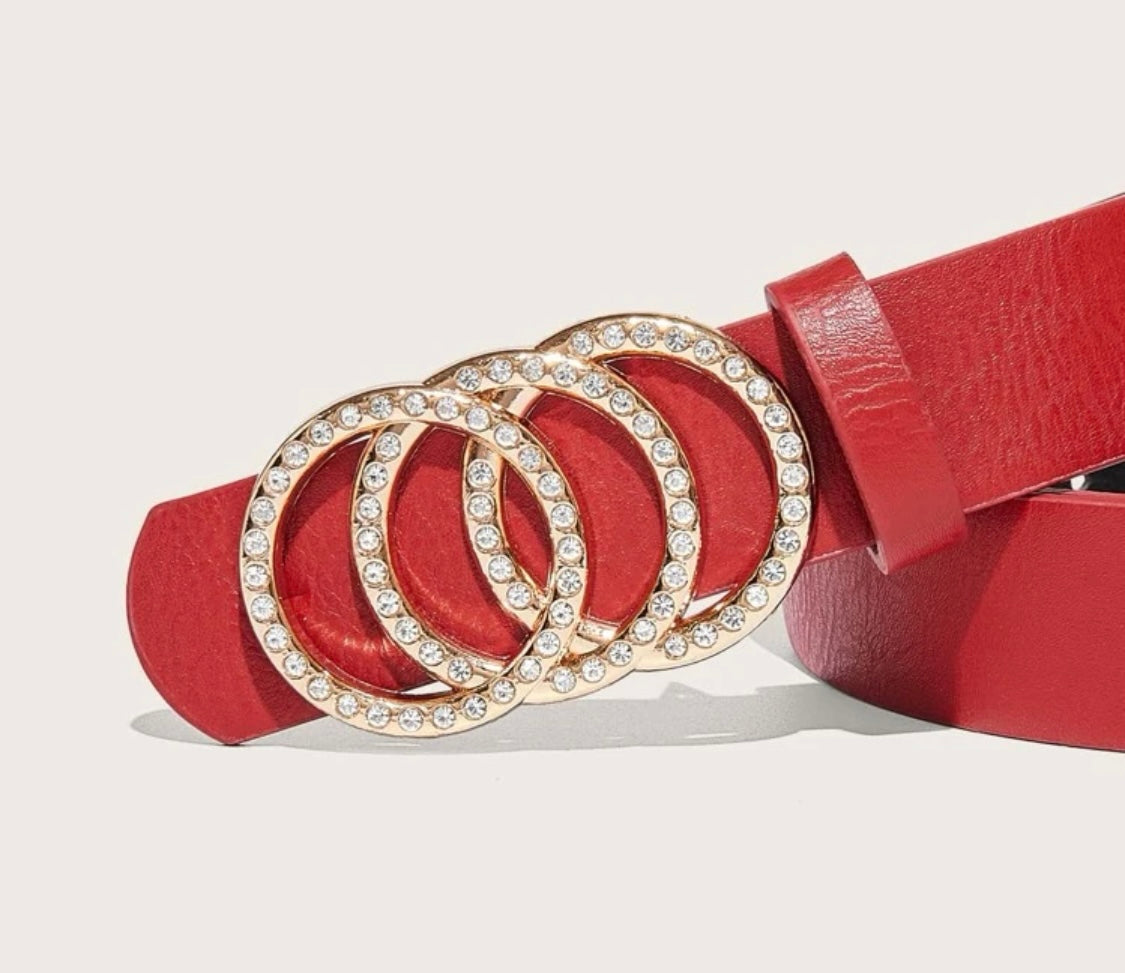 Rhinestone Buckle Belts