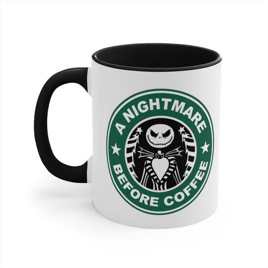 A Nightmare Before Coffee Accent Coffee Mug, 11oz
