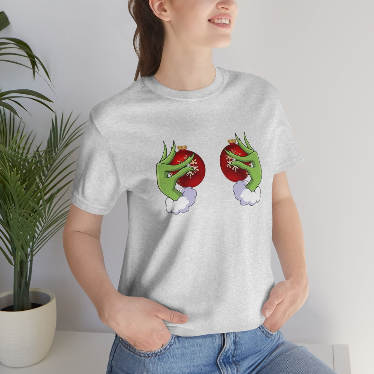 Bella Canvas Grinchy Ornament Hands Unisex Tee