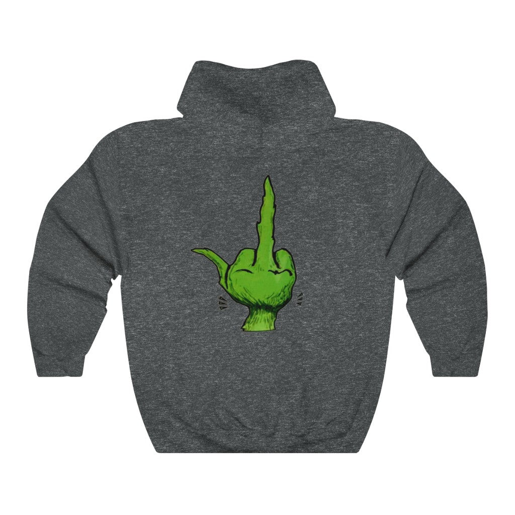 Grinch Middle Finger- Unisex Hooded Sweatshirt