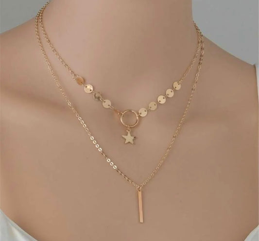 Star Charm Layered Necklace