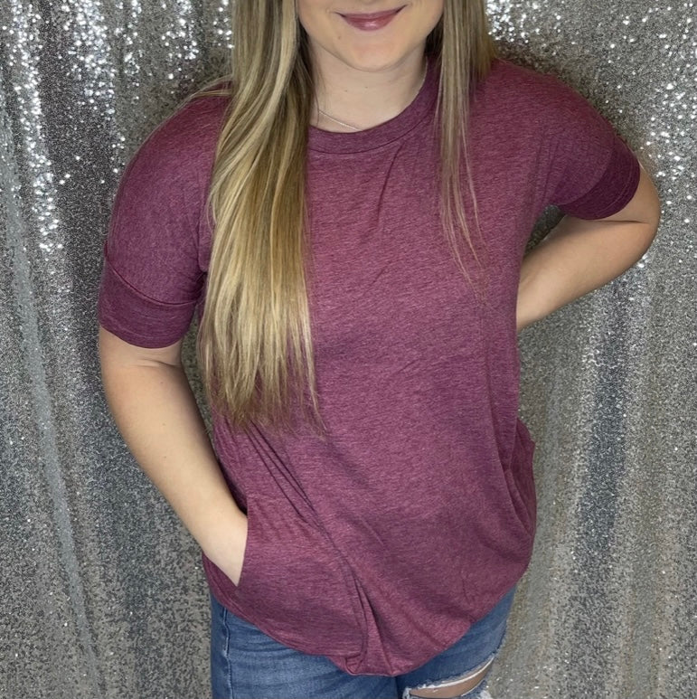 Solid Short Sleeve Tunics w/ Pockets!