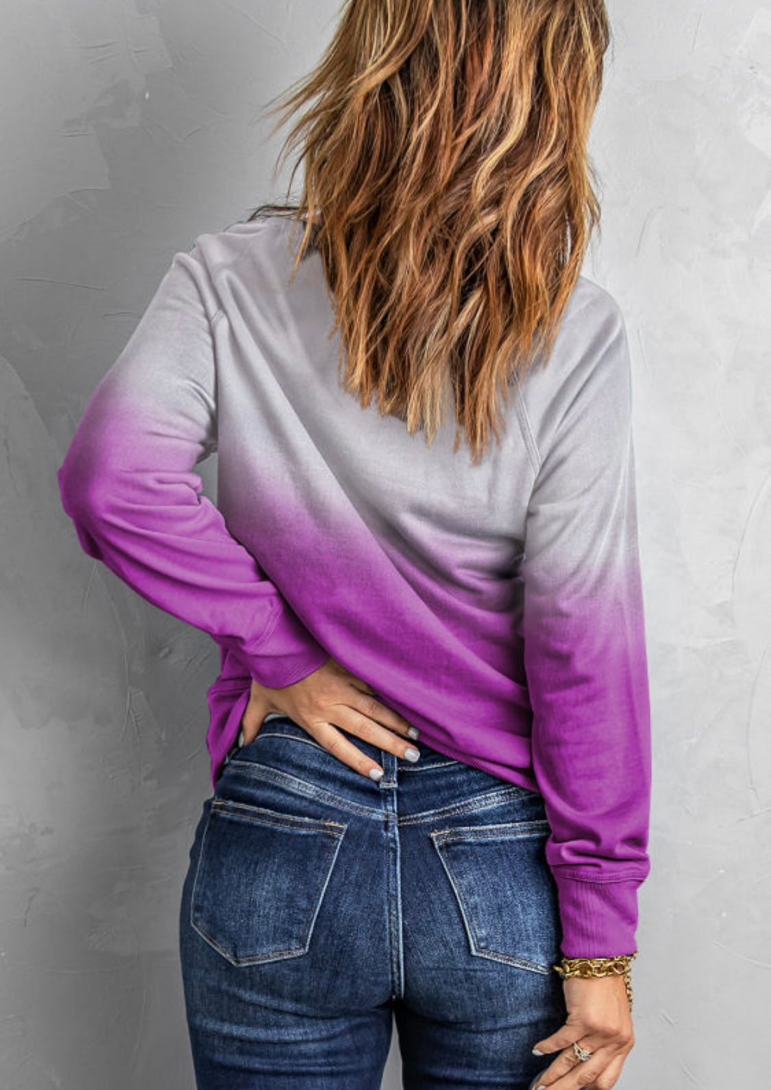 Purple Gradient Lightweight Pullover