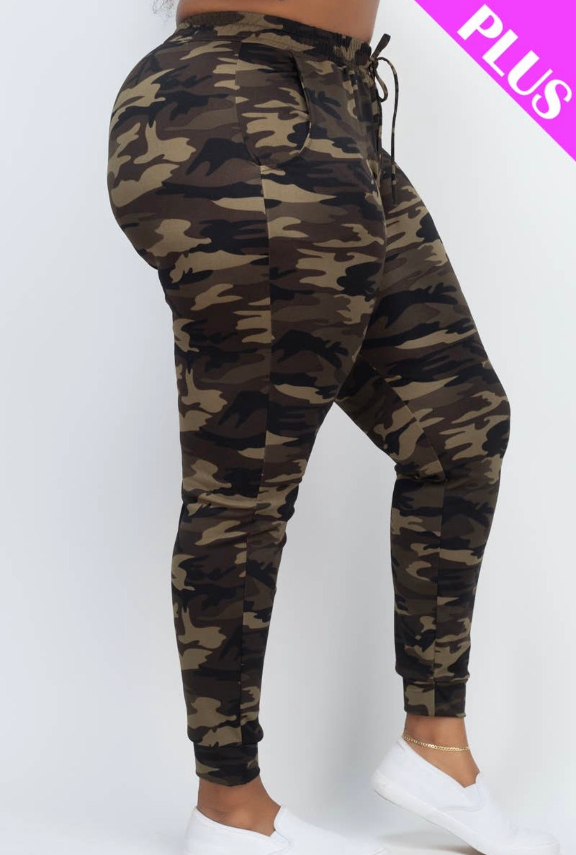 Camo French Terry Drawstring Pants