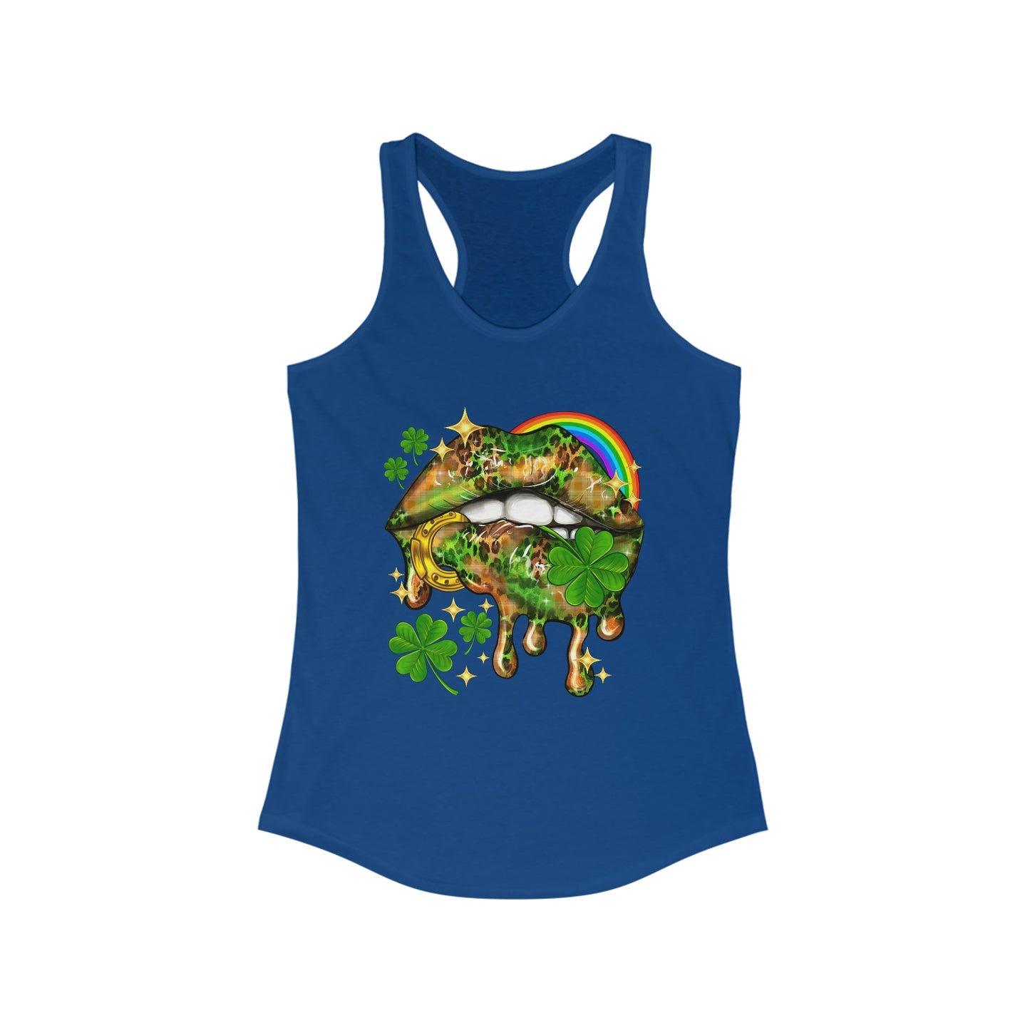 St Pattys Day Lip Racerback Tank