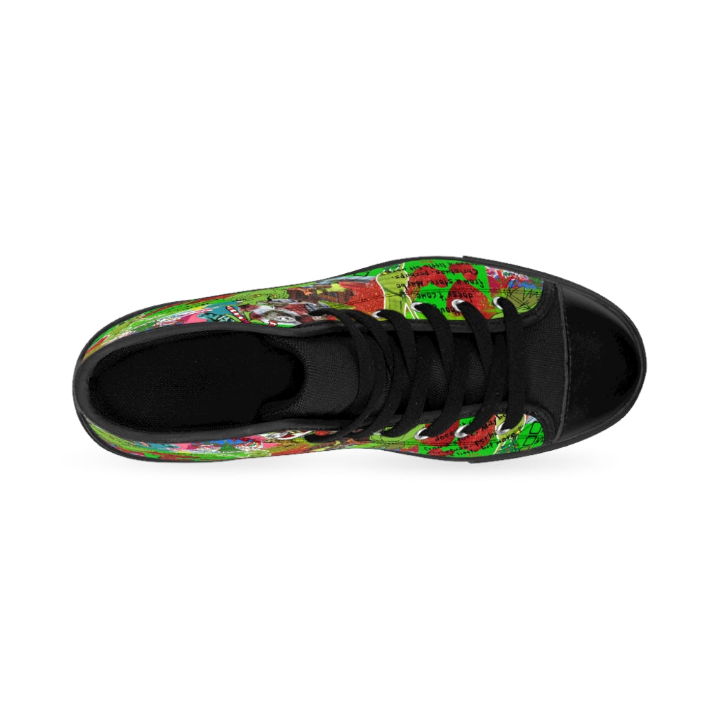 The Grinch Digital Printed Women's High-top Sneakers