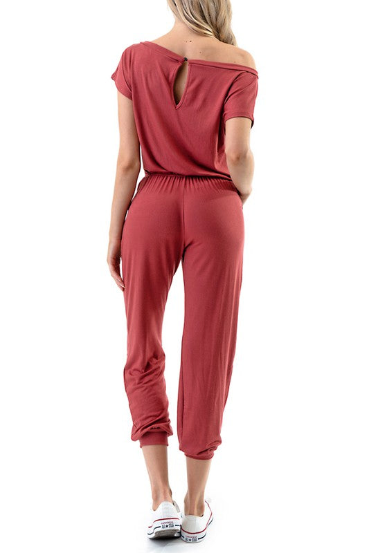 Black Off The Shoulder Jumpsuit