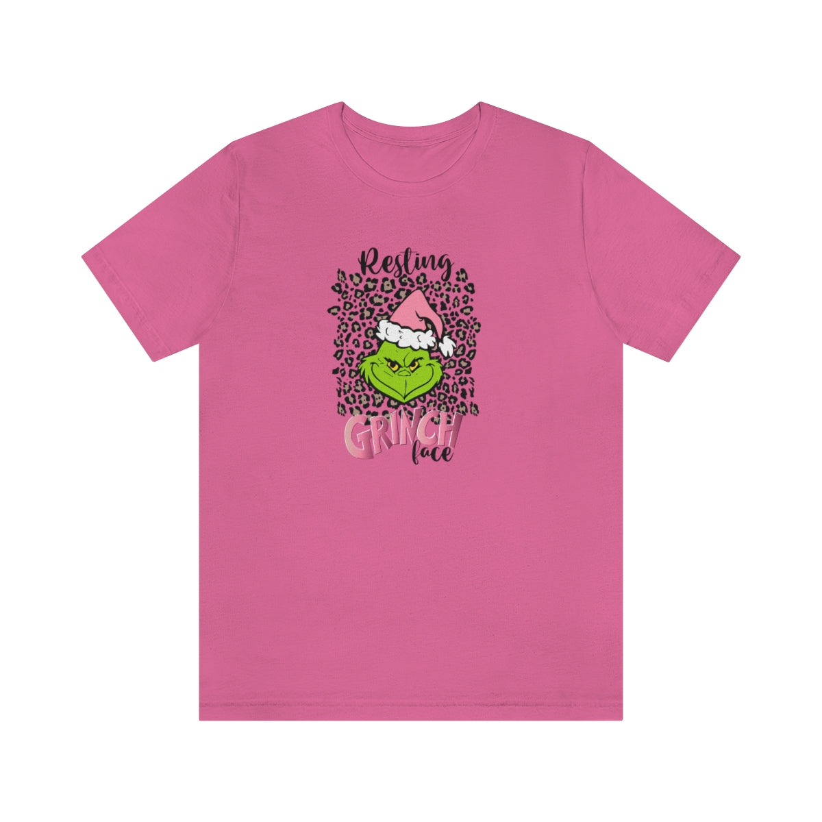Pink Resting Grinchmas Bella Canvas Tee