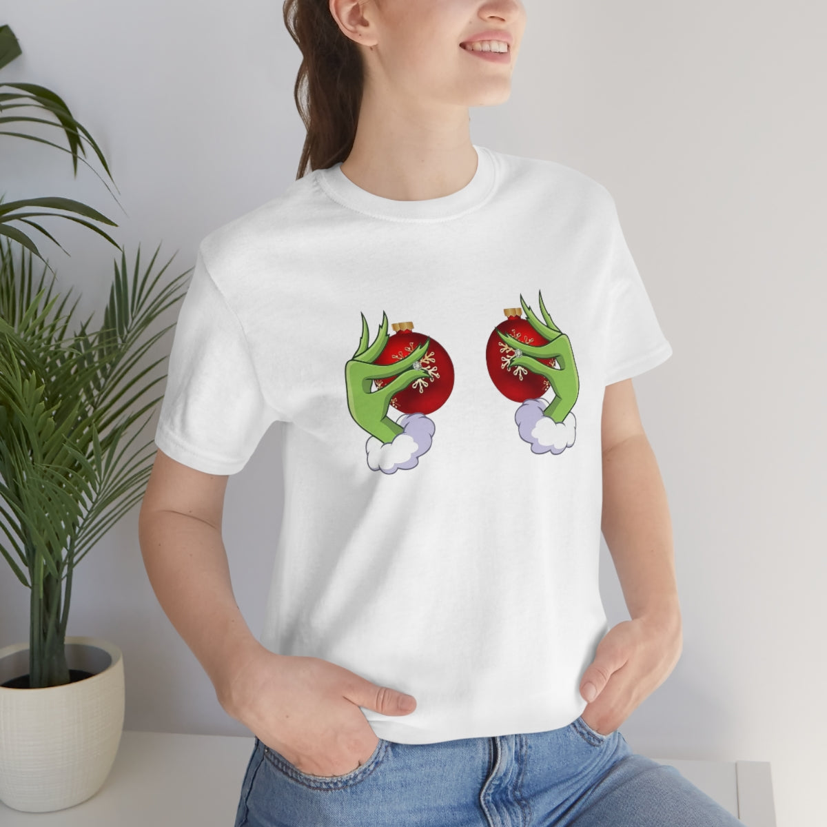 Bella Canvas Grinchy Ornament Hands Unisex Tee