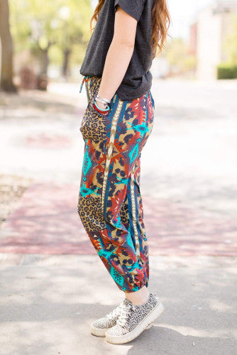 Vibrant Vibez Patchwork Joggers
