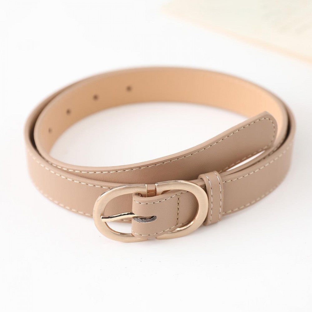 Khaki or Dalmatian Print Leather Belt