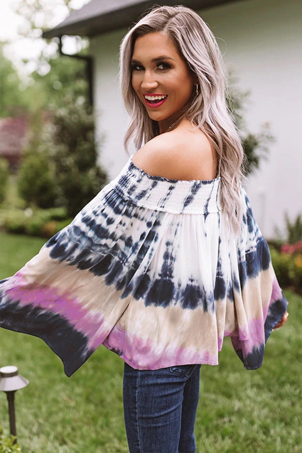 Love Triangle Off Shoulder Tie Top
