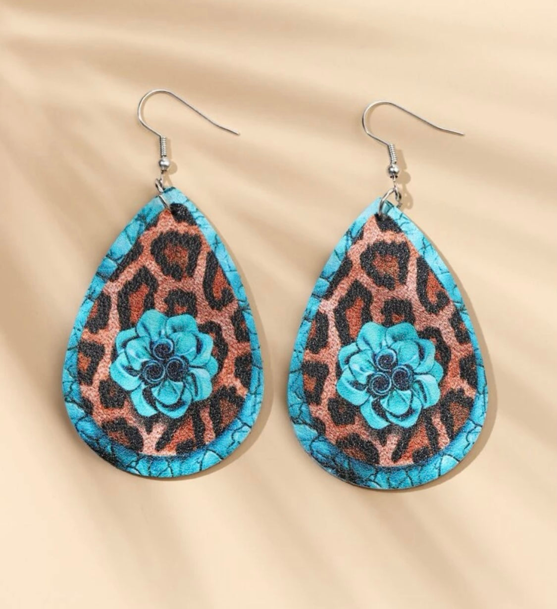 Leopard Flower Power Earrings