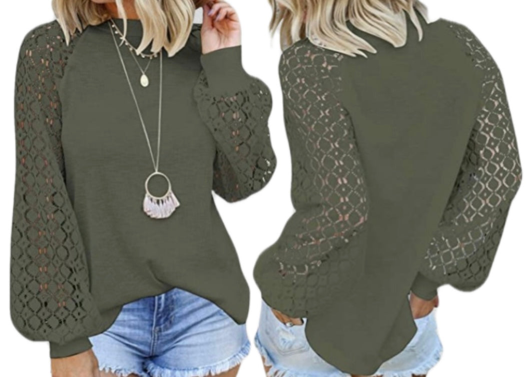 Lace Stitched Top