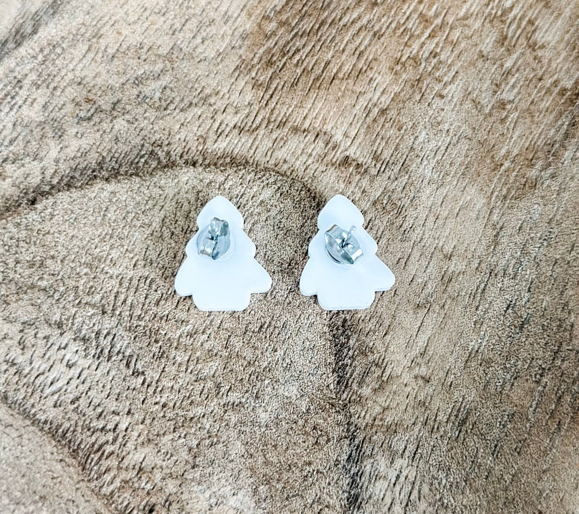 Christmas Tree Cake Studded Earrings