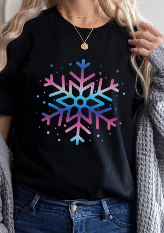 Gradient Snowflake Graphic Tee