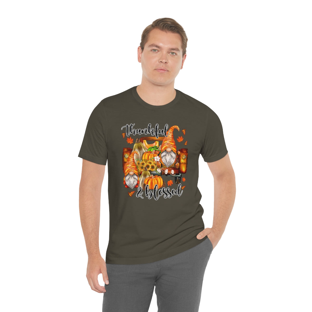 Thanksgiving Gnomes- Bella Canvas Unisex Jersey Short Sleeve Tee